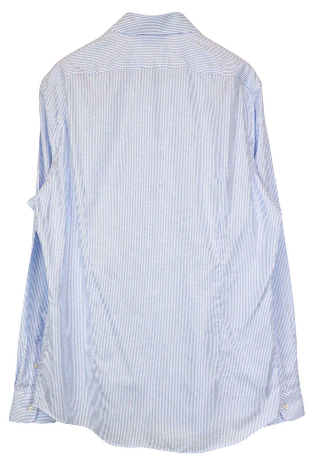 SUITSUPPLY Men's Shirt 45L/17 3/4L Extra Slim Blue Striped Pure Cotton Shirt