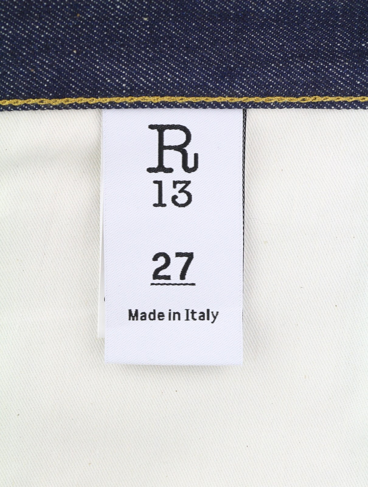 R13 Lisa Baggy Women Jeans 27 Bain Blue Denim Straight Fit Zip Fly Denim Long