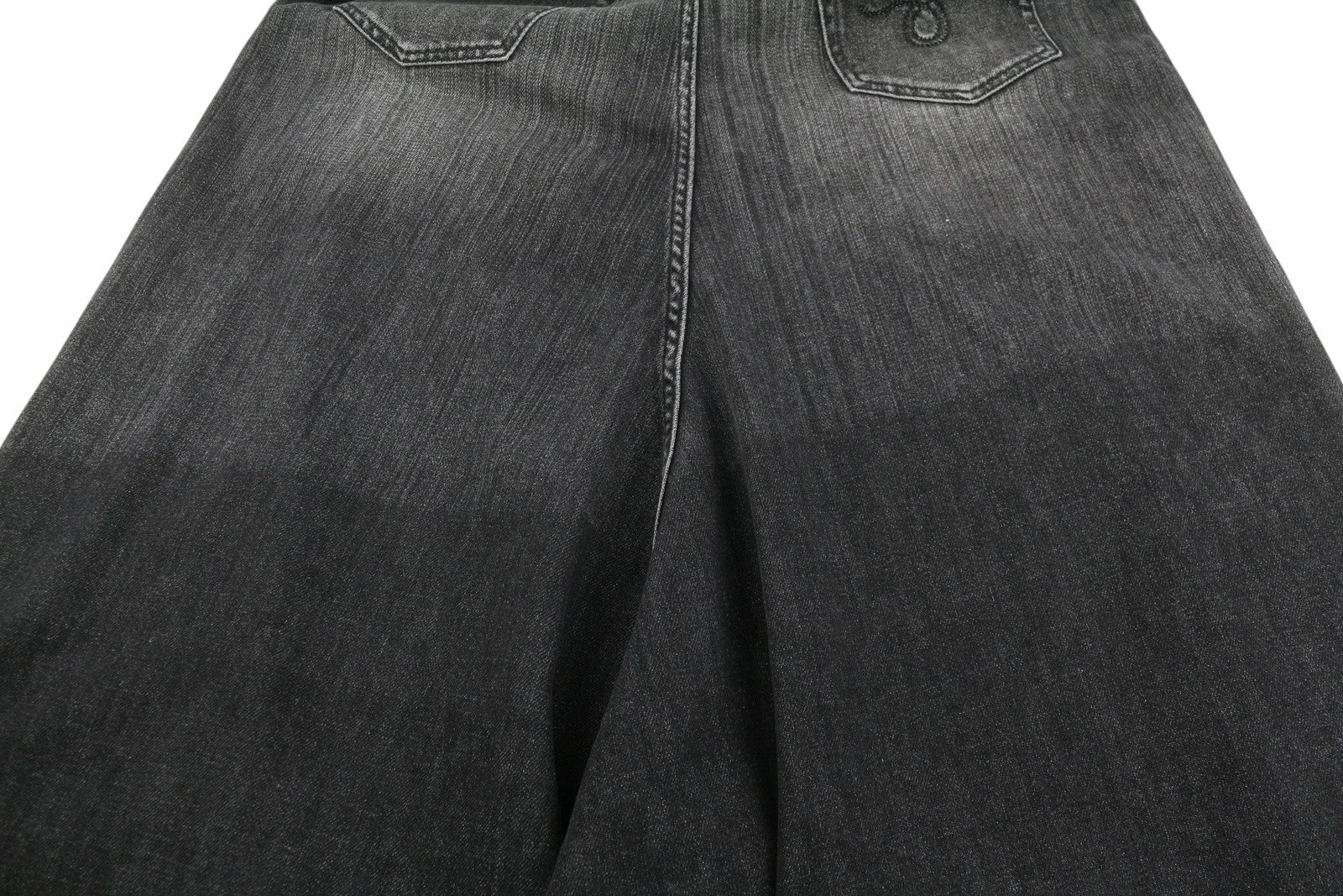 R13 Jesse Women Jeans 38 Vintage Grey Drop Crotch Loose Fit Baggy Dark Denim