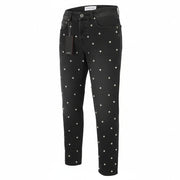 VICTORY GATE Denim Regular Fit Black Collection Studs Men Jeans W30 Faded RRP650