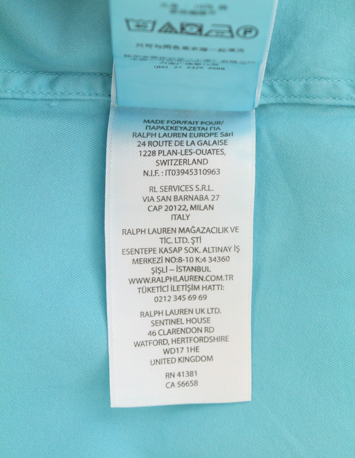 RALPH LAUREN Men Shirt 2XL Blue Slim Fit Featherweight Twill Button-Down RRP150