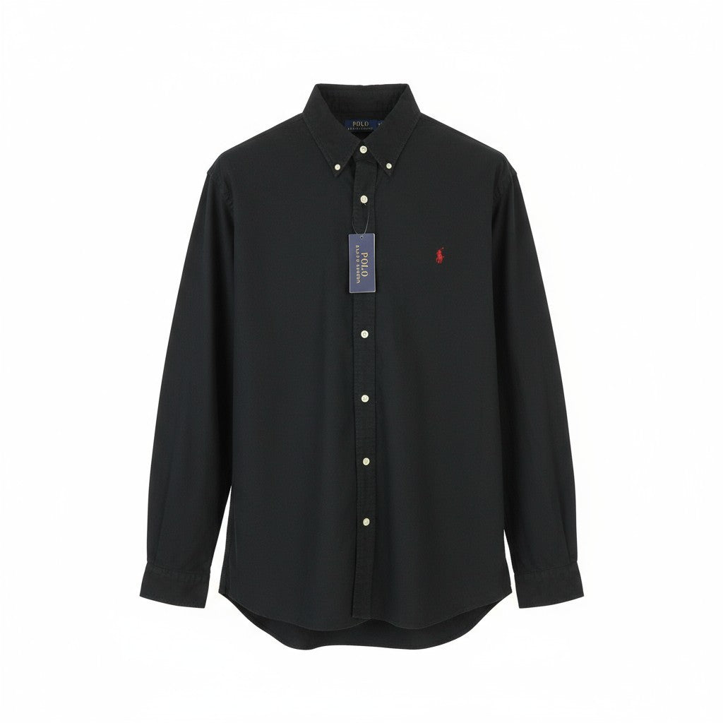 RALPH LAUREN Core Replen Men Shirt 2XL Black Custom Fit Button-Down RRP149