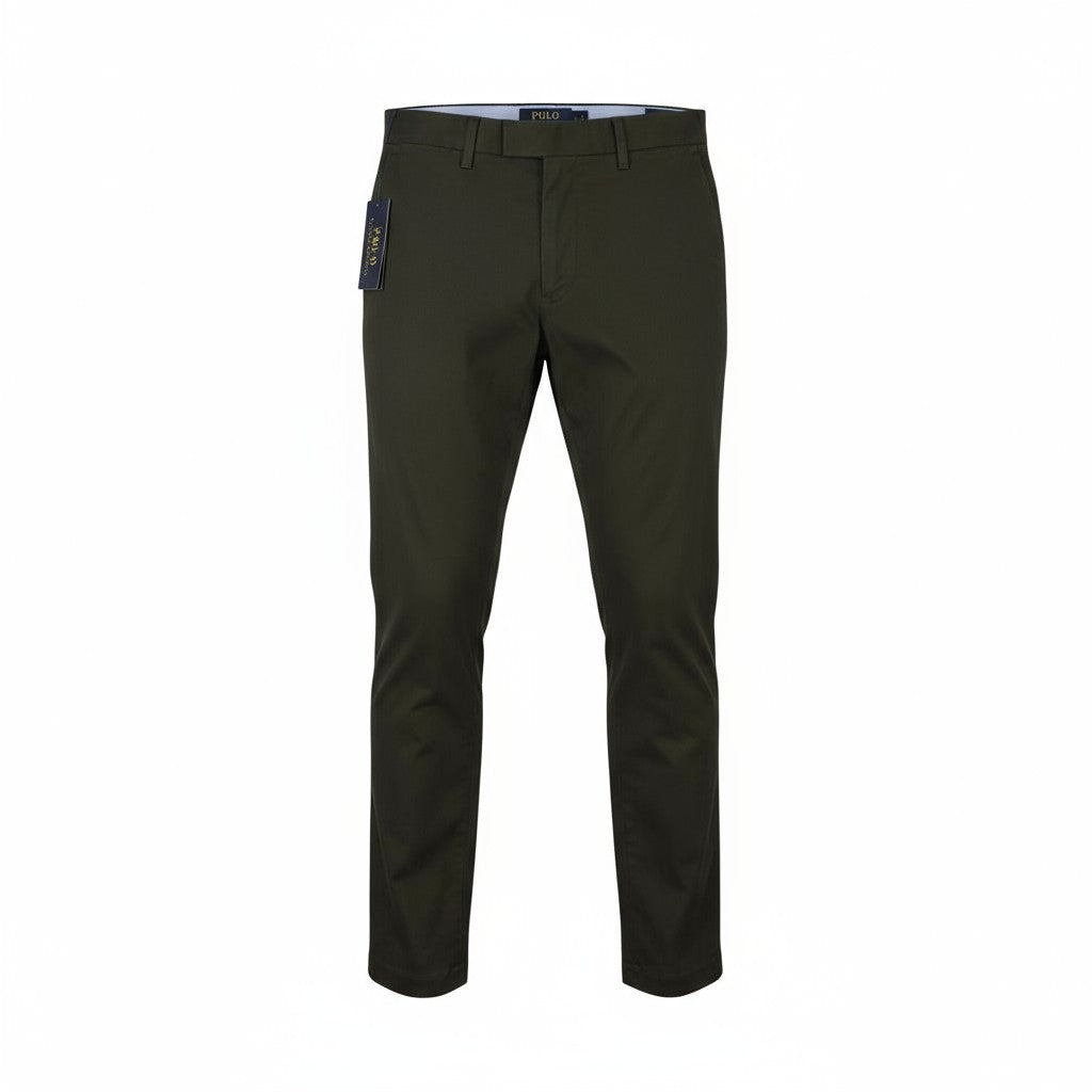 RALPH LAUREN Men Trousers W28/L34 Brown Stretch Slim Chino Low Rise RRP170
