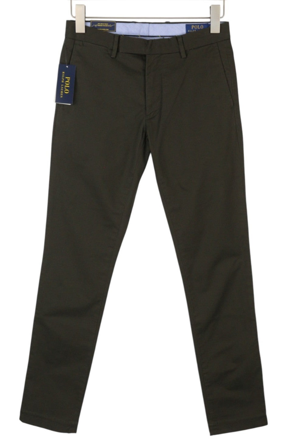 RALPH LAUREN Men Trousers W28/L34 Brown Stretch Slim Chino Low Rise RRP170