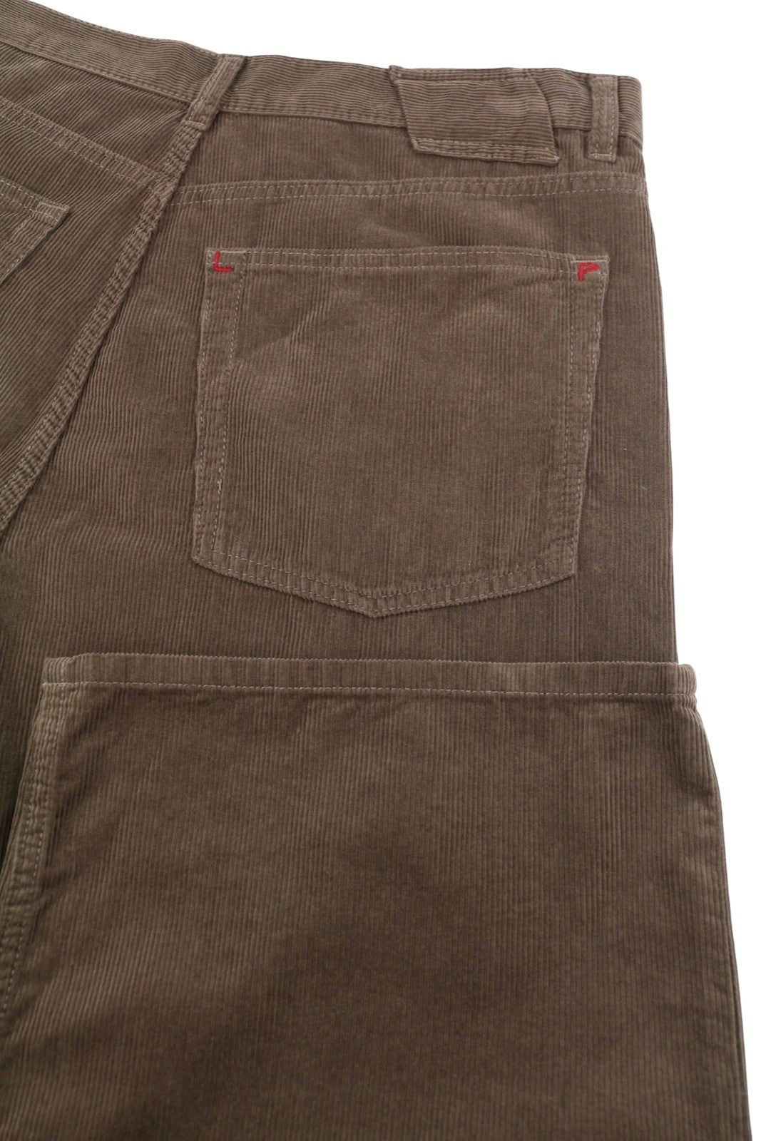 LE PERE Wide Leg Men Trousers W36 Tan Corduroy Button Fly FW25/26