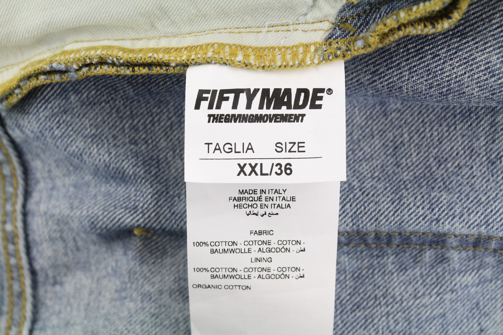 THE GIVING MOVEMENT Fifty Made Women Jeans W36 Blue Distress Limited Edition