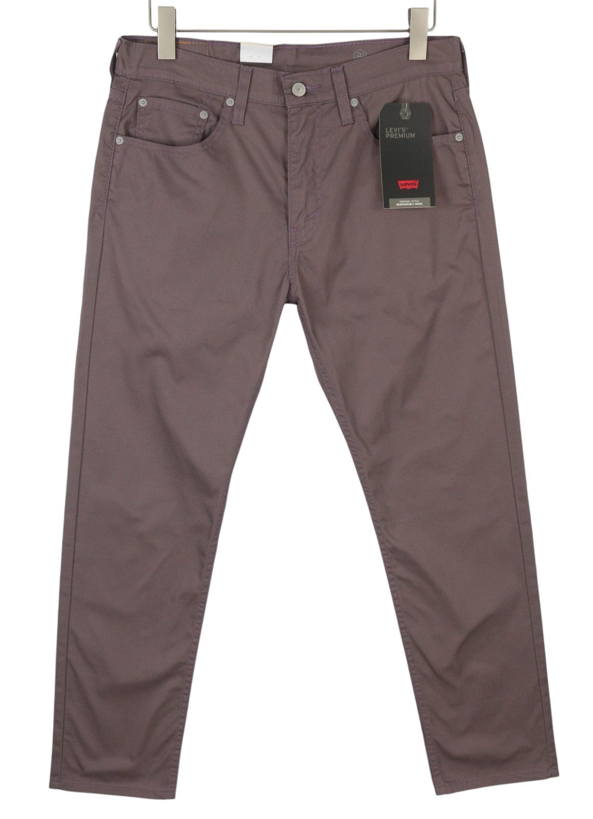 LEVI'S 502 Men Trousers Jeans W32/L32 Purple Premium Cool Tapered Zip Fly Logo
