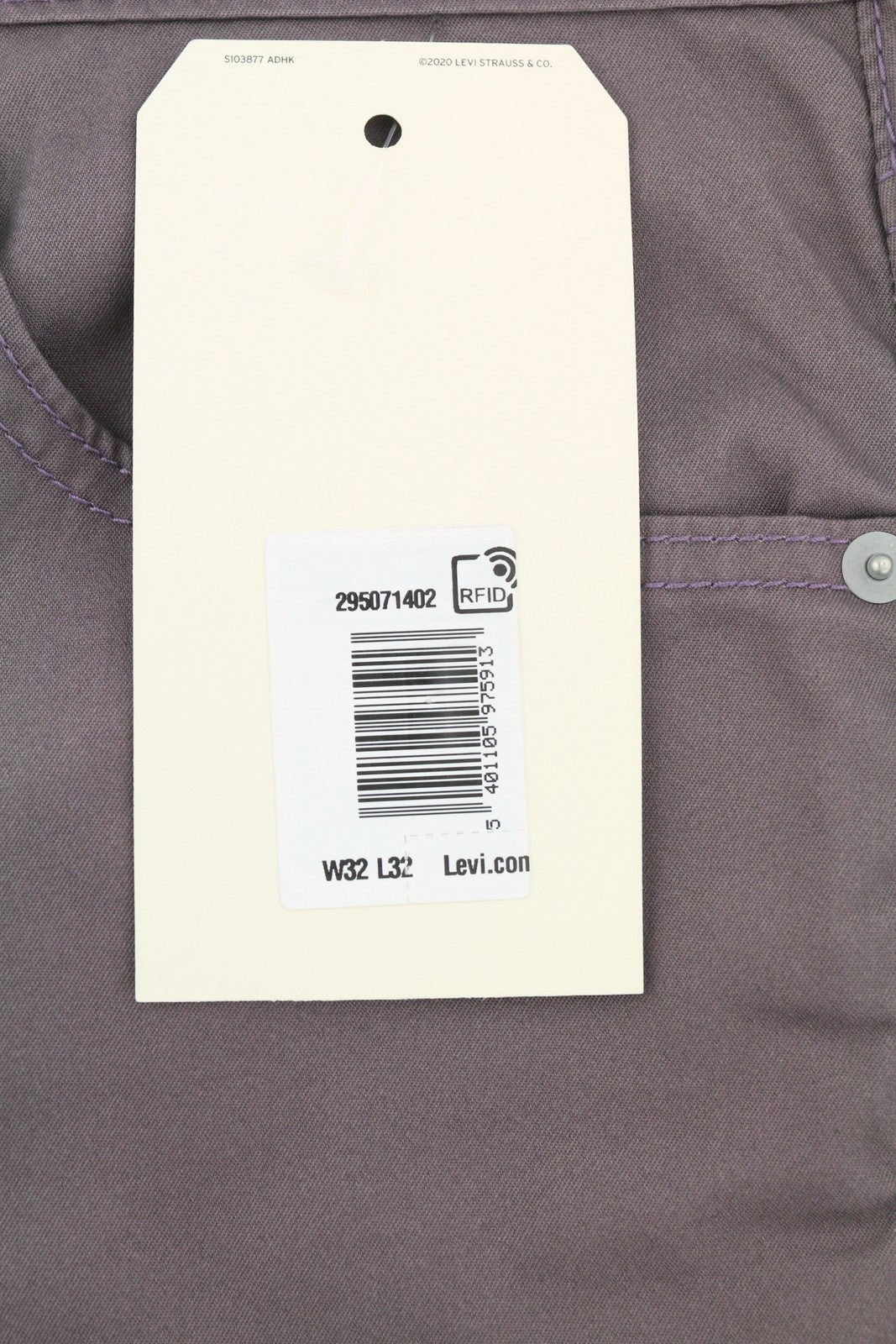 LEVI'S 502 Men Trousers Jeans W32/L32 Purple Premium Cool Tapered Zip Fly Logo