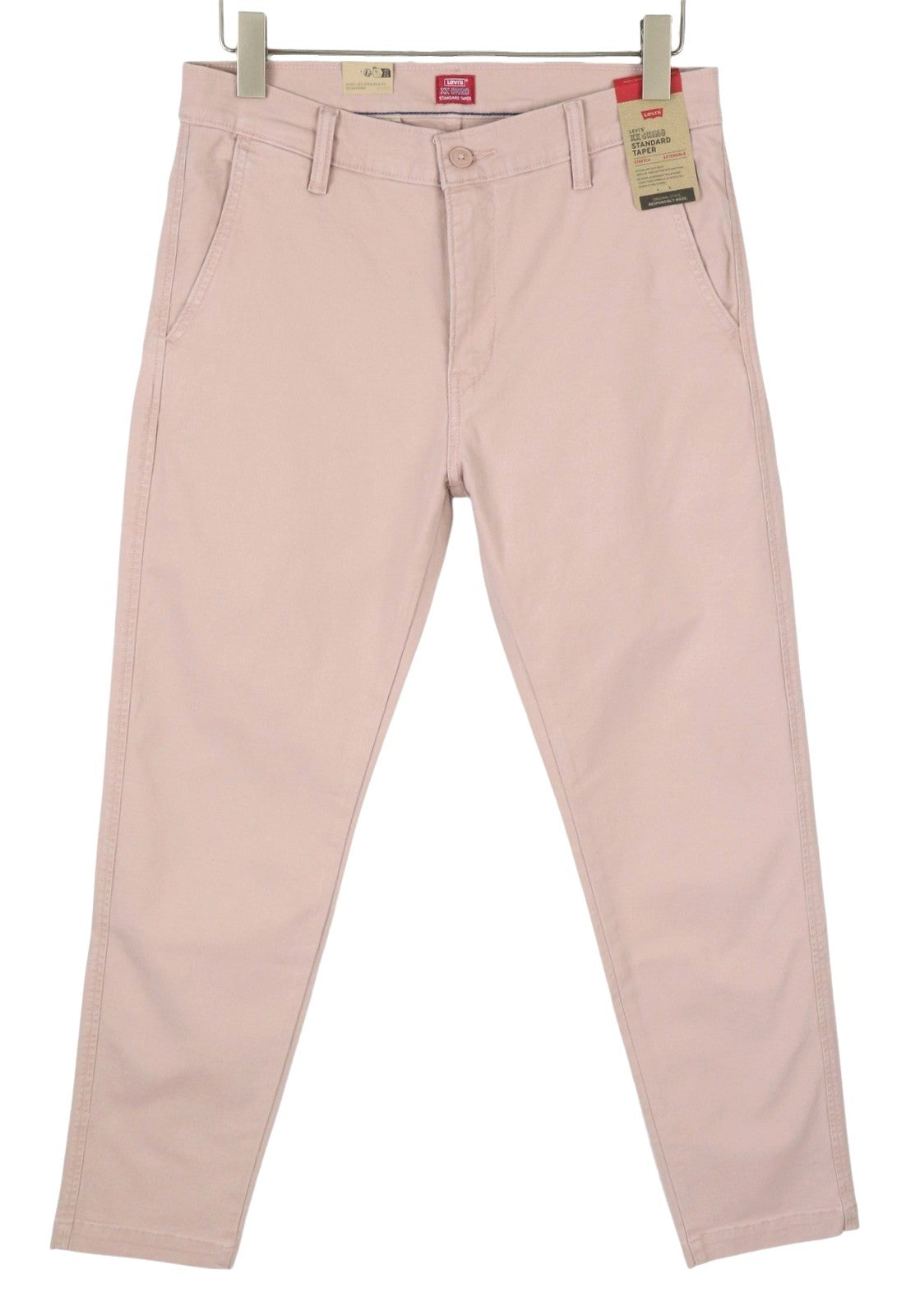LEVI'S XX Chino Men Trousers W36/L34 Pink Taper Stretch Extensible