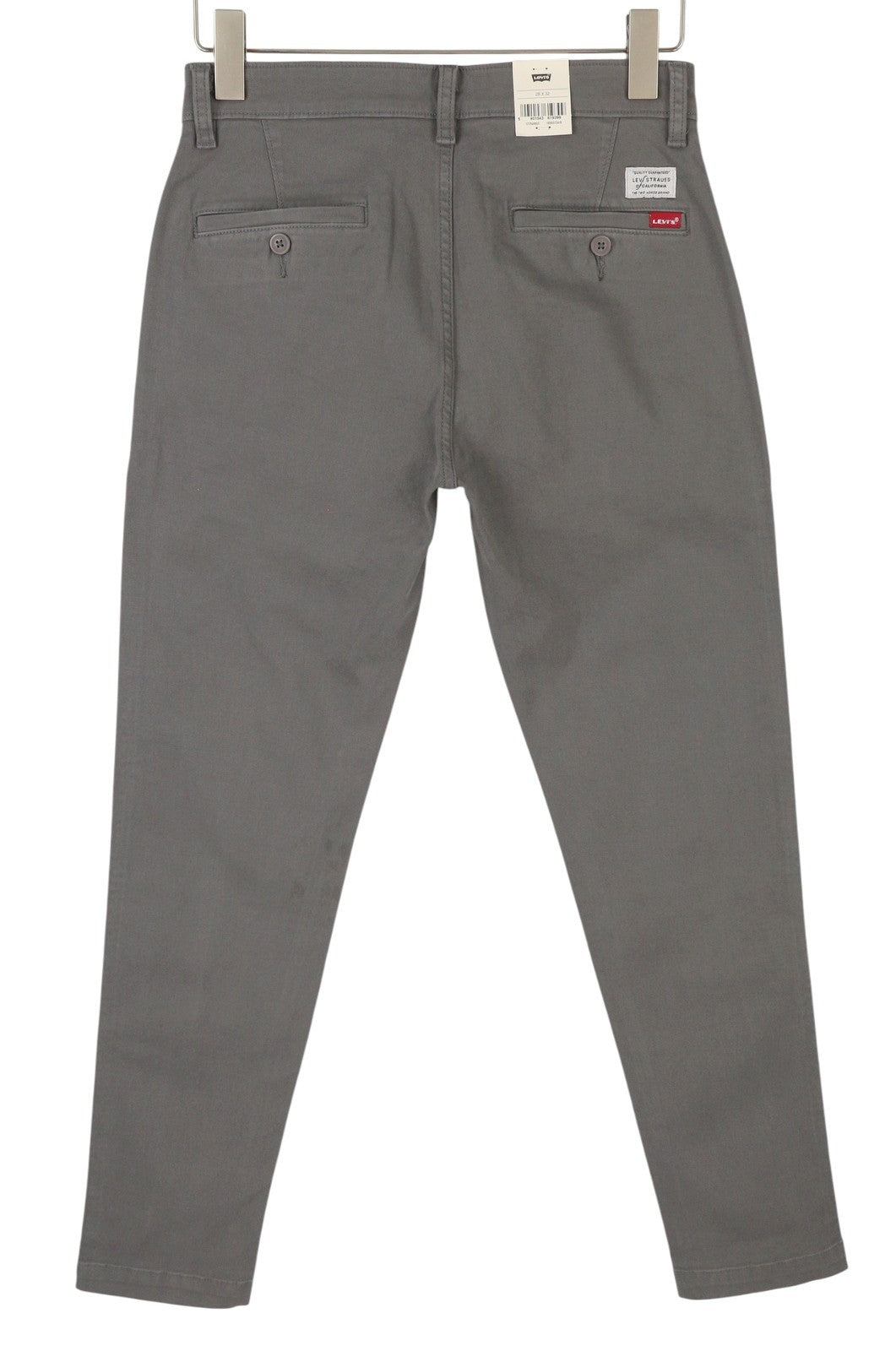 LEVI'S XX Chino Men Trousers W28/L32 Grey Big E Taper Stretch Zip Fly