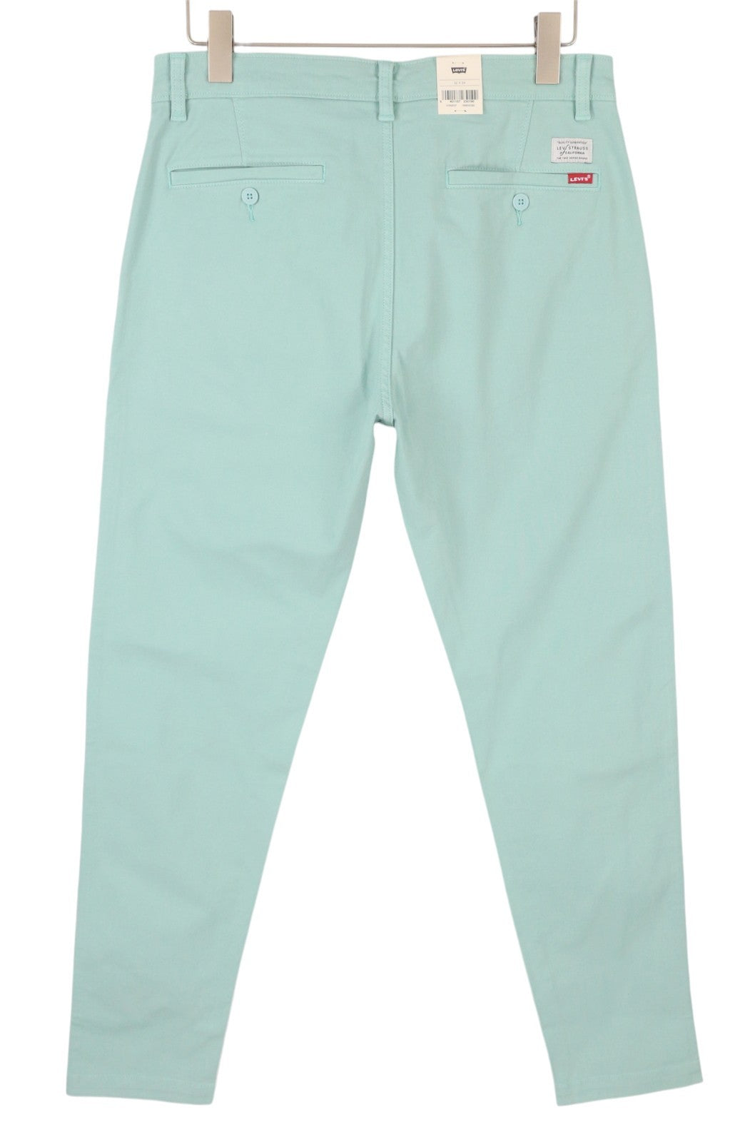 LEVI'S XX Chino Men Trousers W32/L34 Blue Big E Taper Stretch Zip Fly
