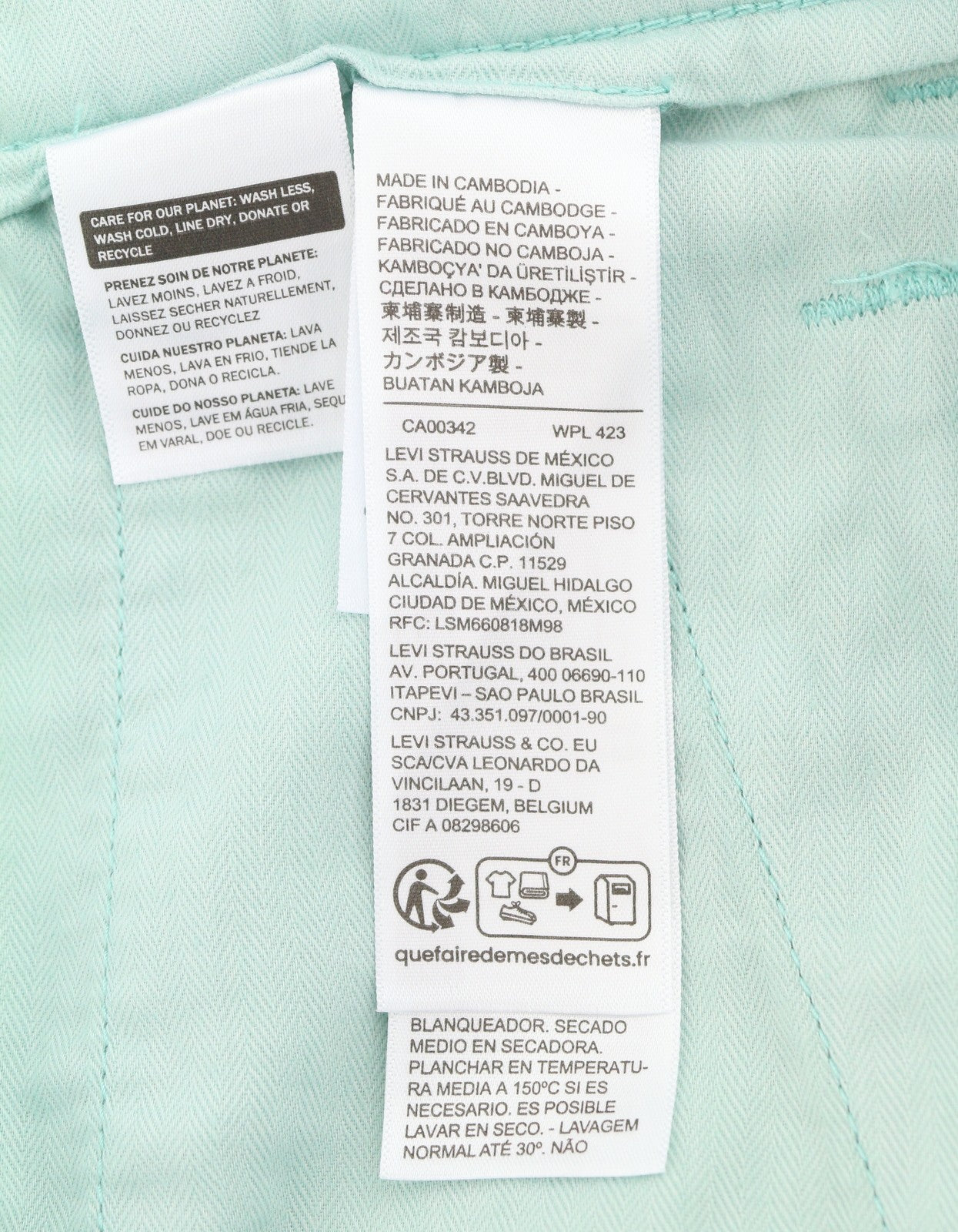 LEVI'S XX Chino Men Trousers W32/L34 Blue Big E Taper Stretch Zip Fly