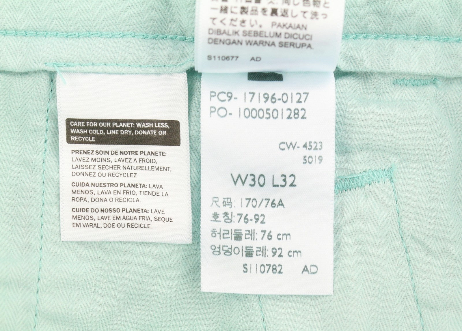 LEVI'S XX Chino Men Trousers W30/L32 Blue Big E Taper Stretch Zip Fly