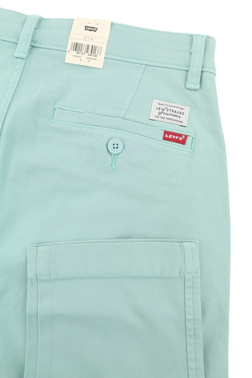 LEVI'S XX Chino Men Trousers W30/L32 Blue Big E Taper Stretch Zip Fly