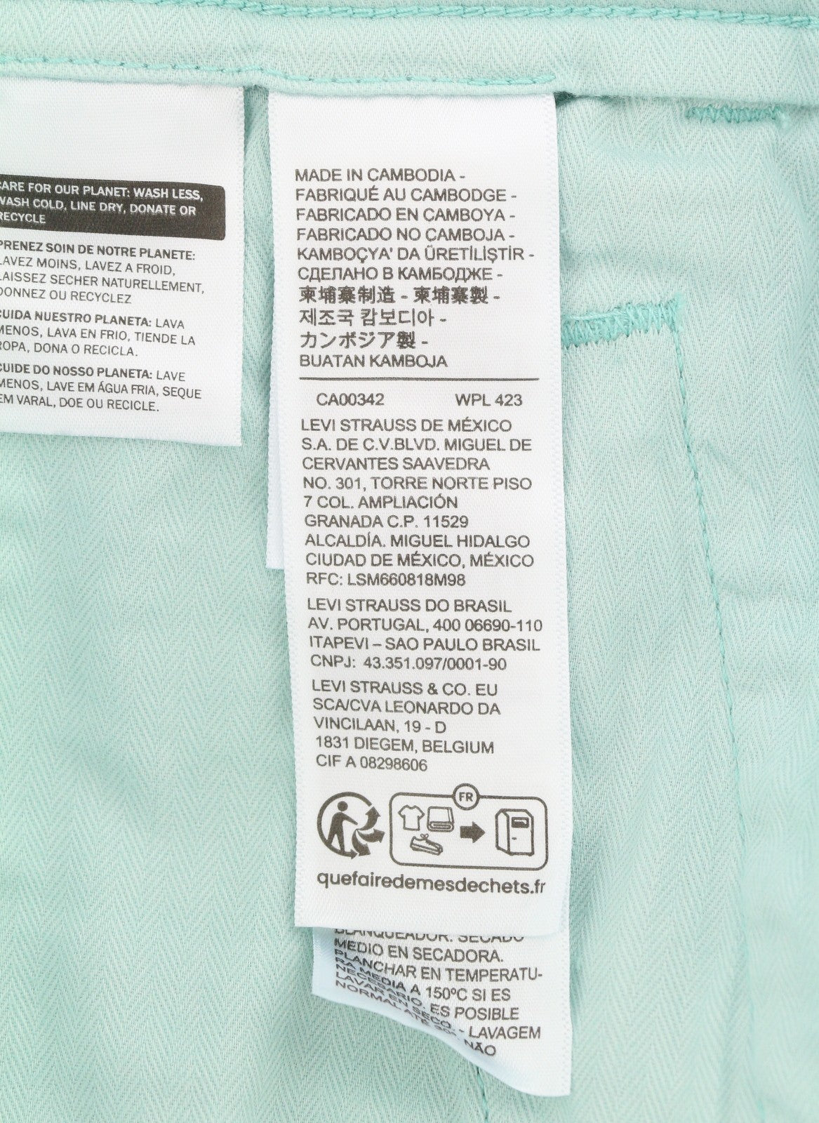 LEVI'S XX Chino Men Trousers W30/L32 Blue Big E Taper Stretch Zip Fly