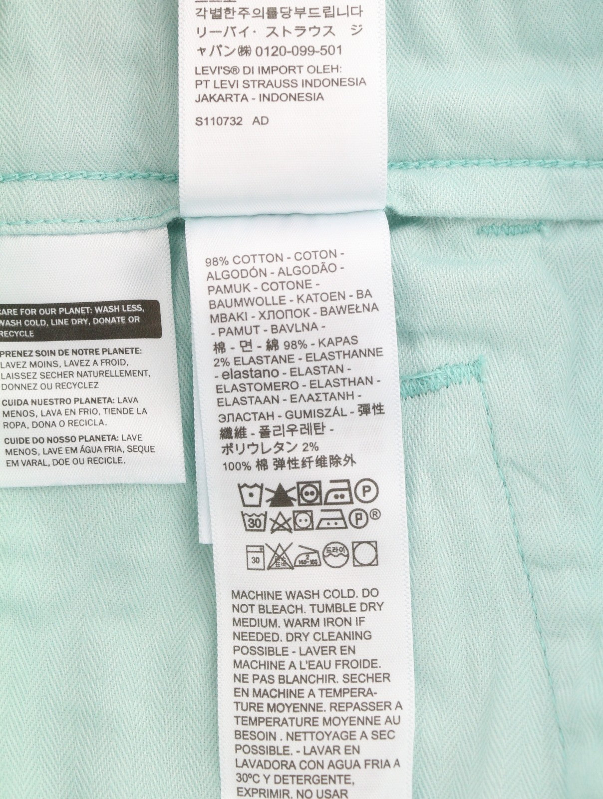 LEVI'S XX Chino Men Trousers W30/L32 Blue Big E Taper Stretch Zip Fly