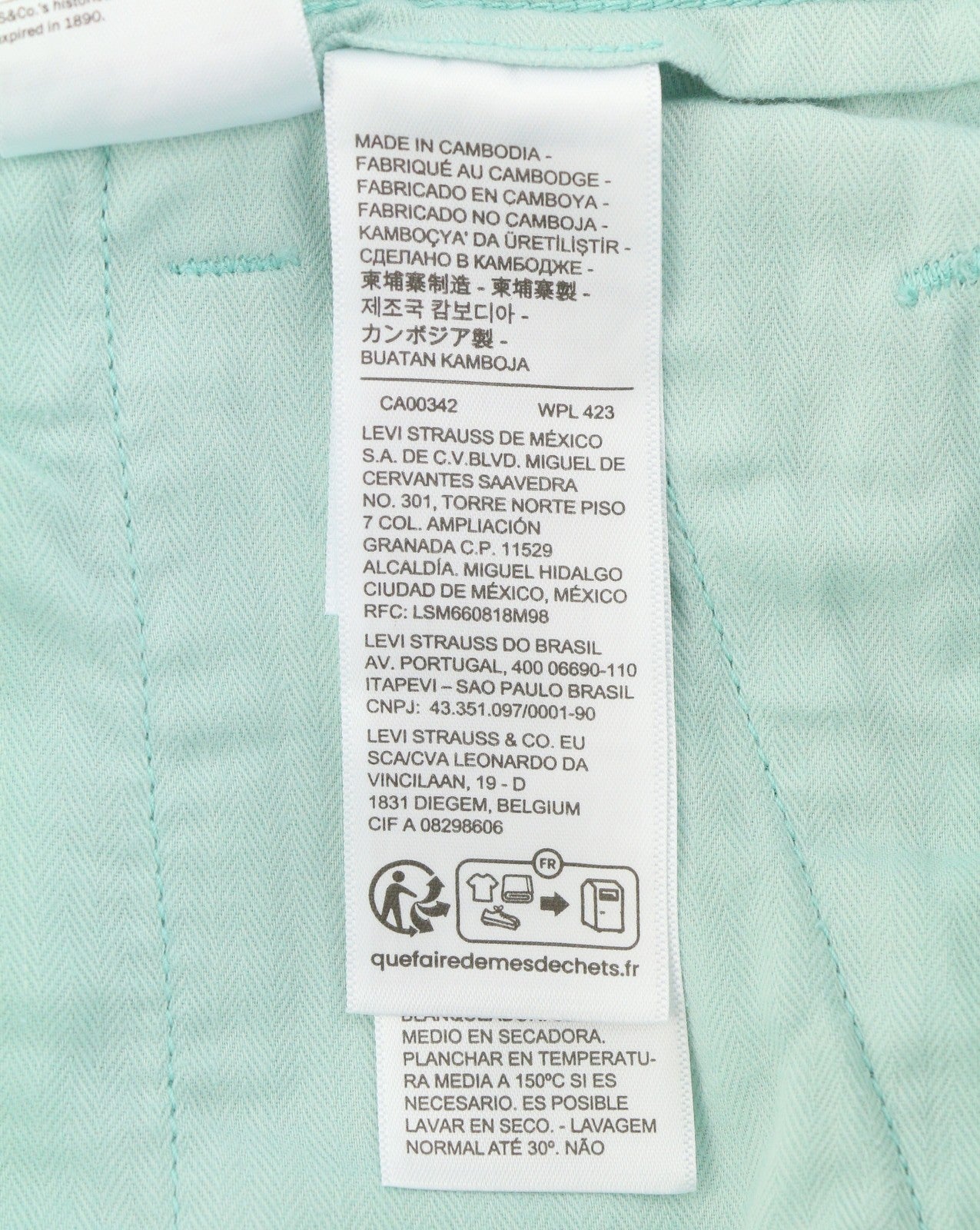 LEVI'S XX Chino Men Trousers W34/L34 Blue Stretch Zip Fly Big E Taper Fit