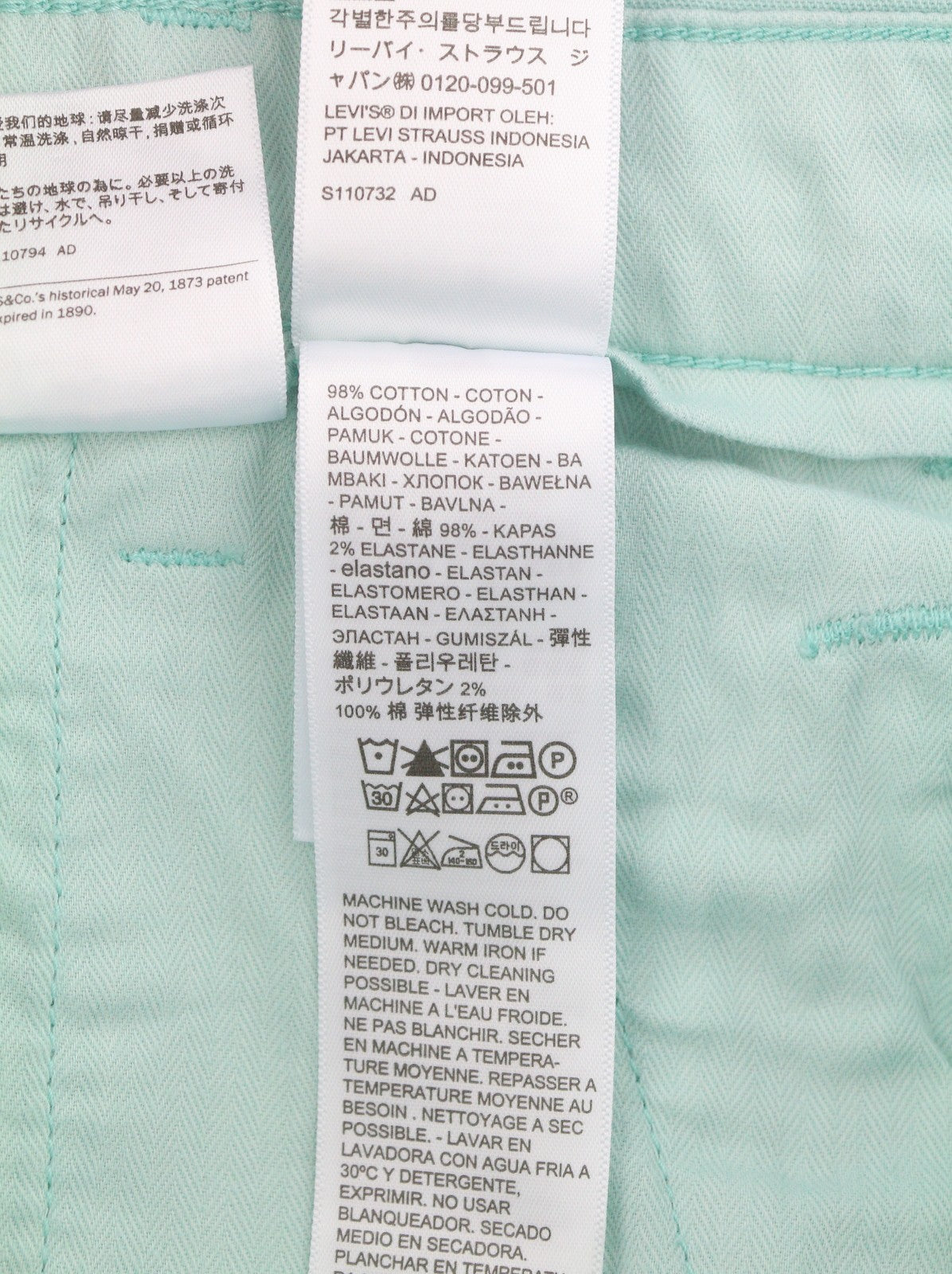 LEVI'S XX Chino Men Trousers W34/L34 Blue Stretch Zip Fly Big E Taper Fit