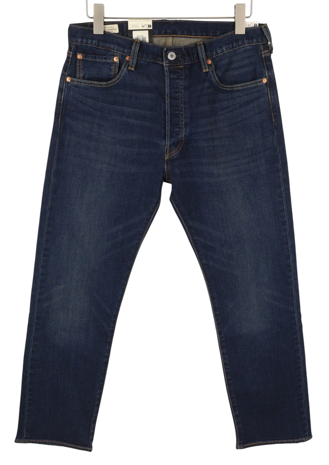 LEVI'S 501 Men Jeans W33/L30 Premium Straight Advanced Stretch Washed Blue