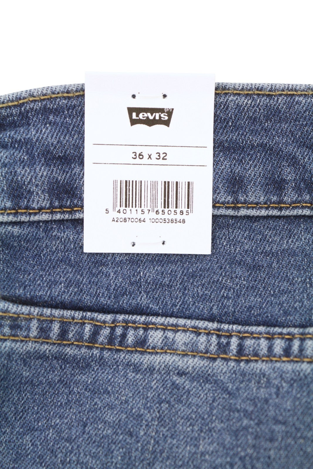 LEVI'S 512 Men Jeans W36/L32 Slim Taper Flex Stretch Washed Blue Denim