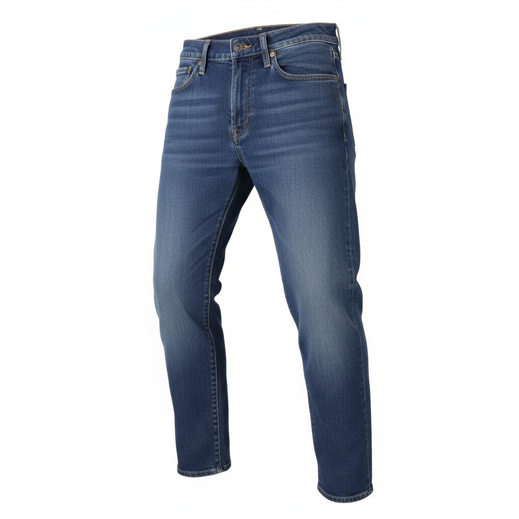 LEVI'S 511 Men Jeans W28/L32 Premium Big E Slim Flex Stretch Zip Blue Faded