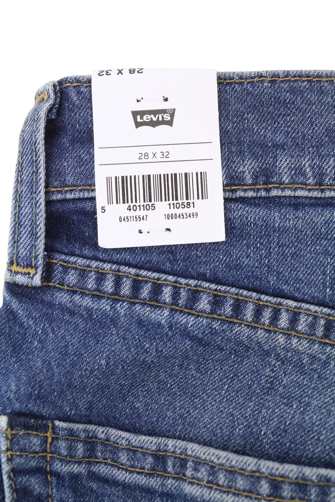 LEVI'S 511 Men Jeans W28/L32 Premium Big E Slim Flex Stretch Zip Blue Faded