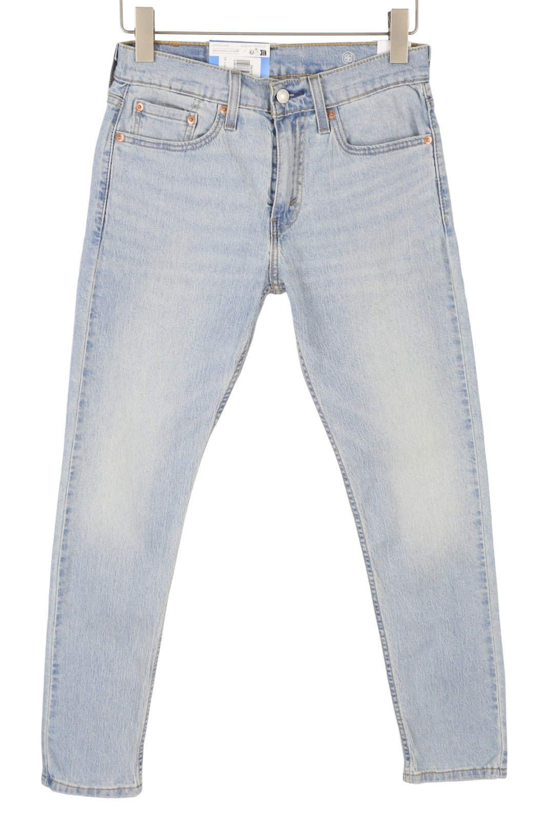 LEVI'S 512 Men Jeans W28/L30 Slim Taper Flex Stretch Washed Blue Denim