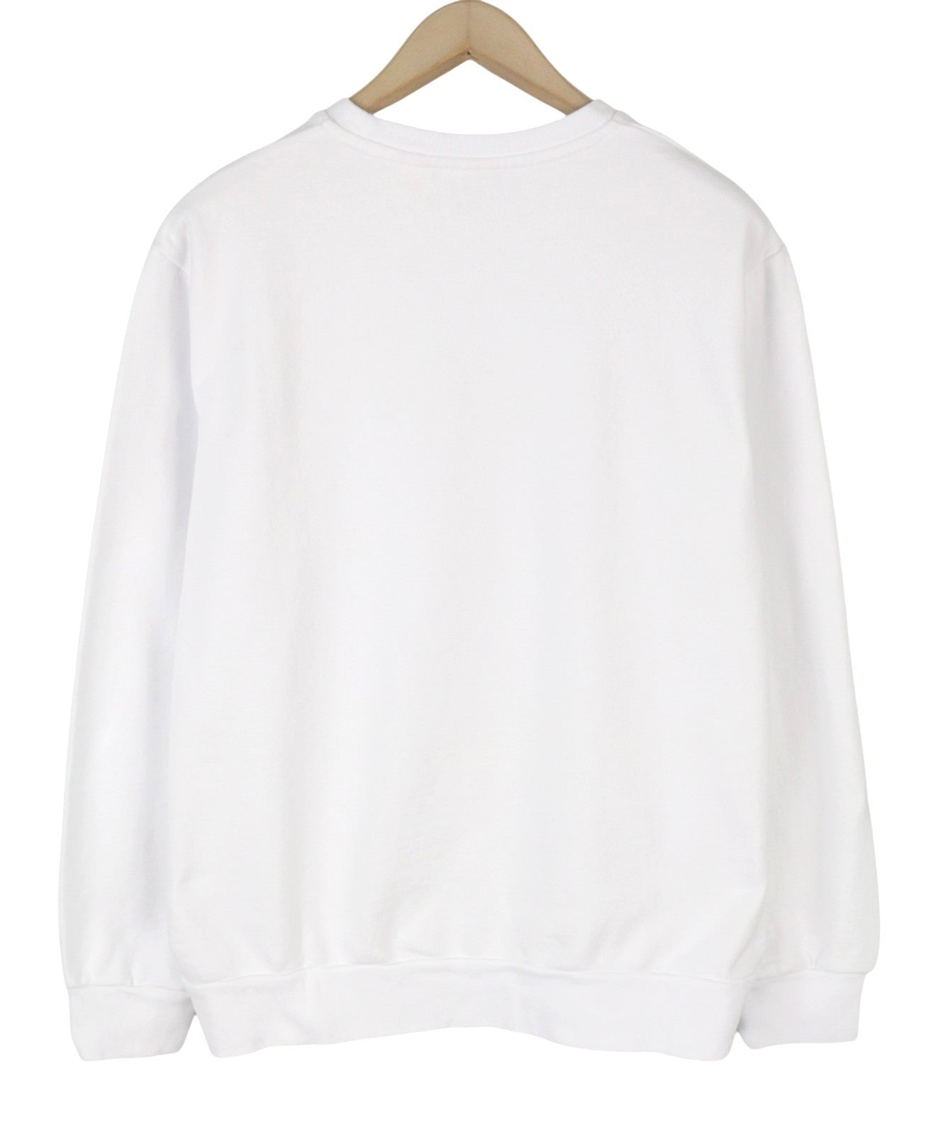 LEVI'S Standard Fit Men Sweatshirt L White Crew Neck Front Logo Pull On