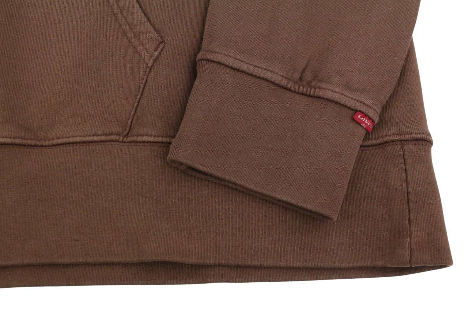 LEVI'S Relaxed Fit Men Hoodie XL Brown Red Tab Logo Kangaroo Pull On