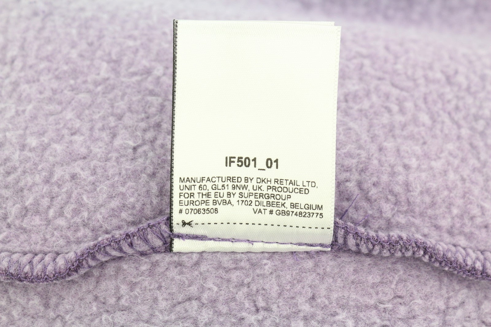 SUPERDRY College Script Graphic Men Sweatshirt M Purple Melange Pull On
