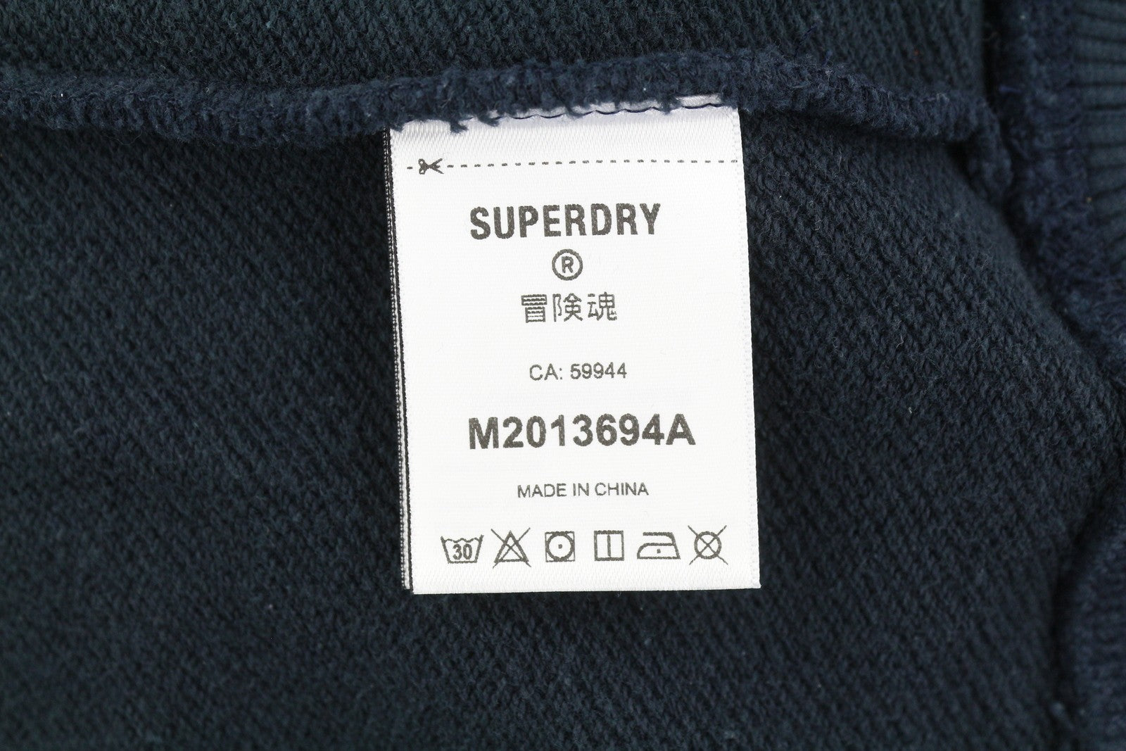 SUPERDRY Track & Field Graphic Men Hoodie M Dark Blue Kangaroo Pull On