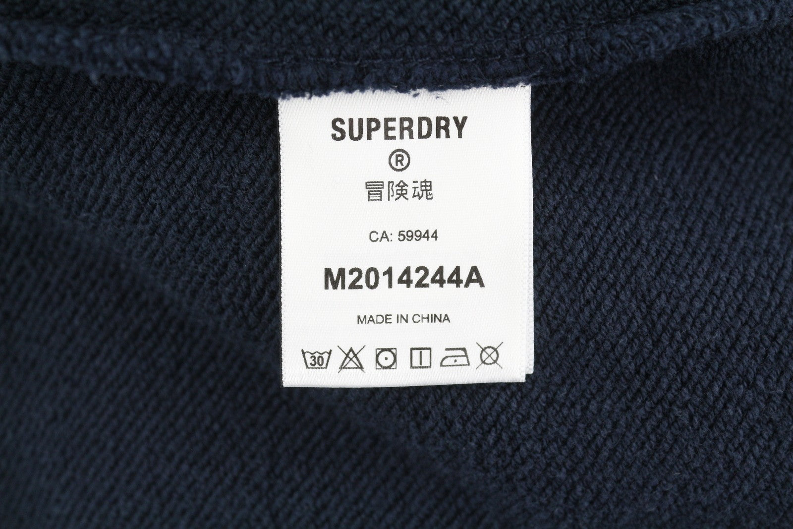 SUPERDRY Lo-Fi Outdoors Relaxed Men Hoodie M Blue Faded Kangaroo Pull On