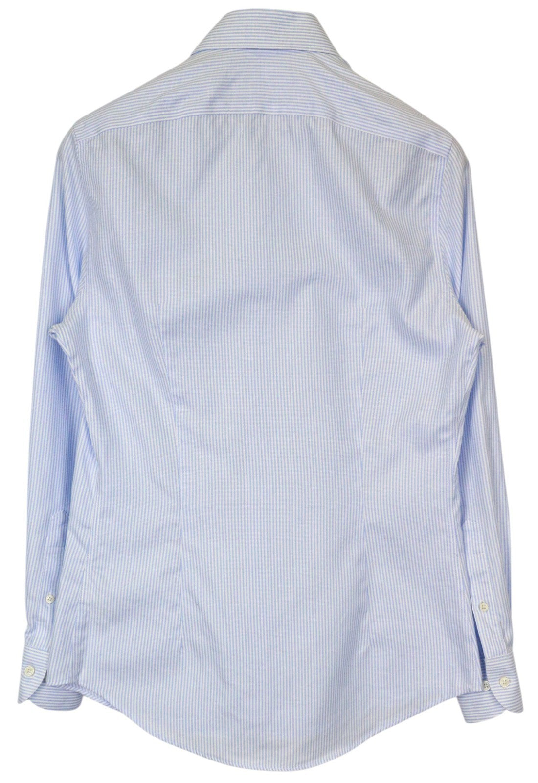 SUITSUPPLY Men's Formal Shirt 37/14 1/2 Extra Slim Blue Cotton Stripe Pattern