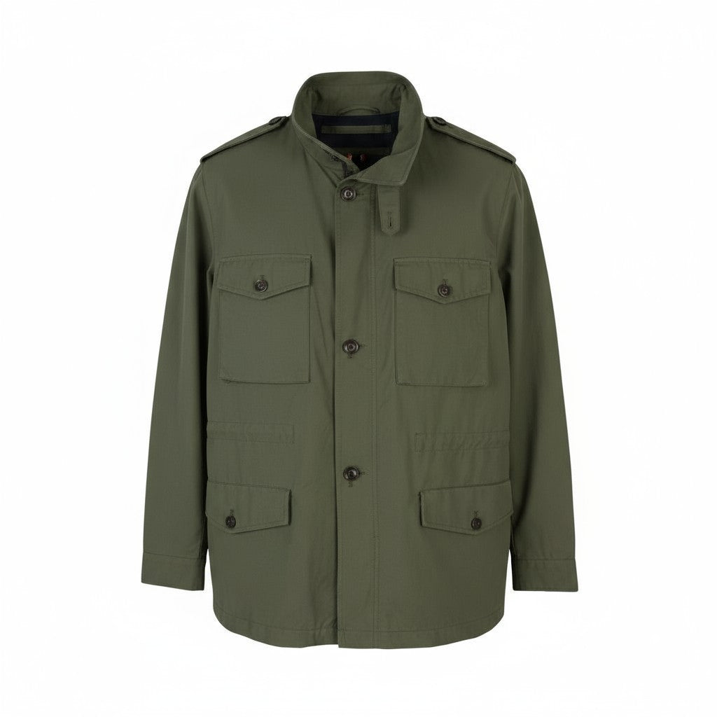 SUPERDRY Essential Technical Field Men Jacket M Green Lightweight Half Lined