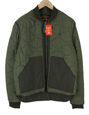 SUPERDRY Military Lined Men Jacket M Green Quilted Insulated Pockets Bomber