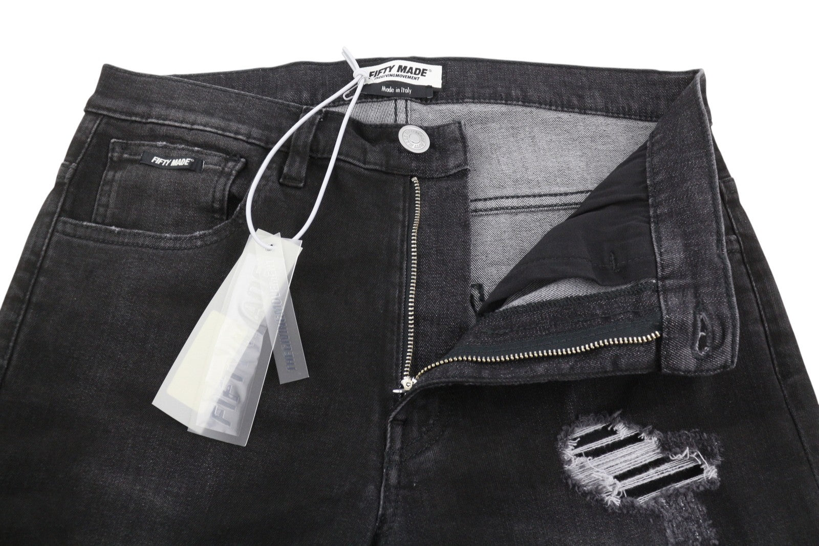 THE GIVING MOVEMENT Fifty Made Men Jeans W30 Distress Skinny Limited Edition