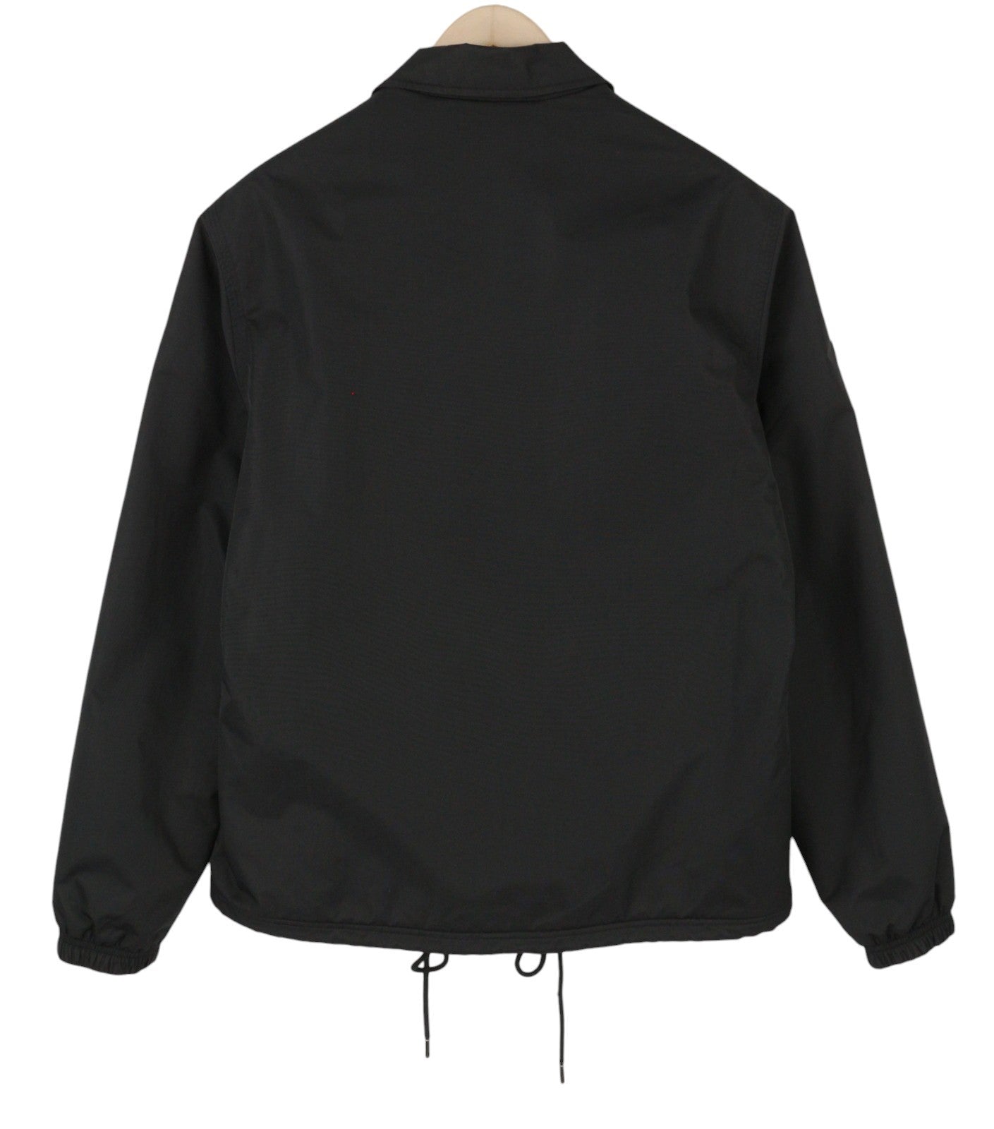 SUPERDRY Nylon Coach Men Jacket M Black Lightweight Snap Button Nylon