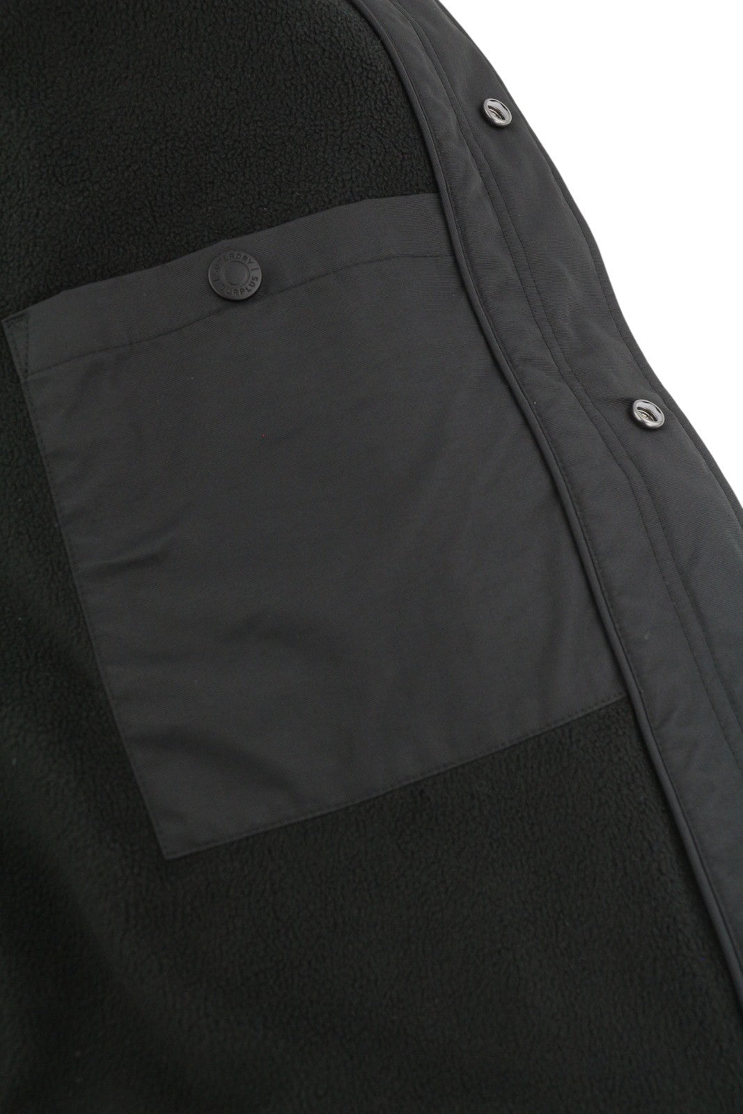 SUPERDRY Nylon Coach Men Jacket M Black Lightweight Snap Button Nylon