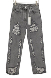 THE GIVING MOVEMENT Fifty Made Women Jeans W26 Grey Distressed Limited Edition