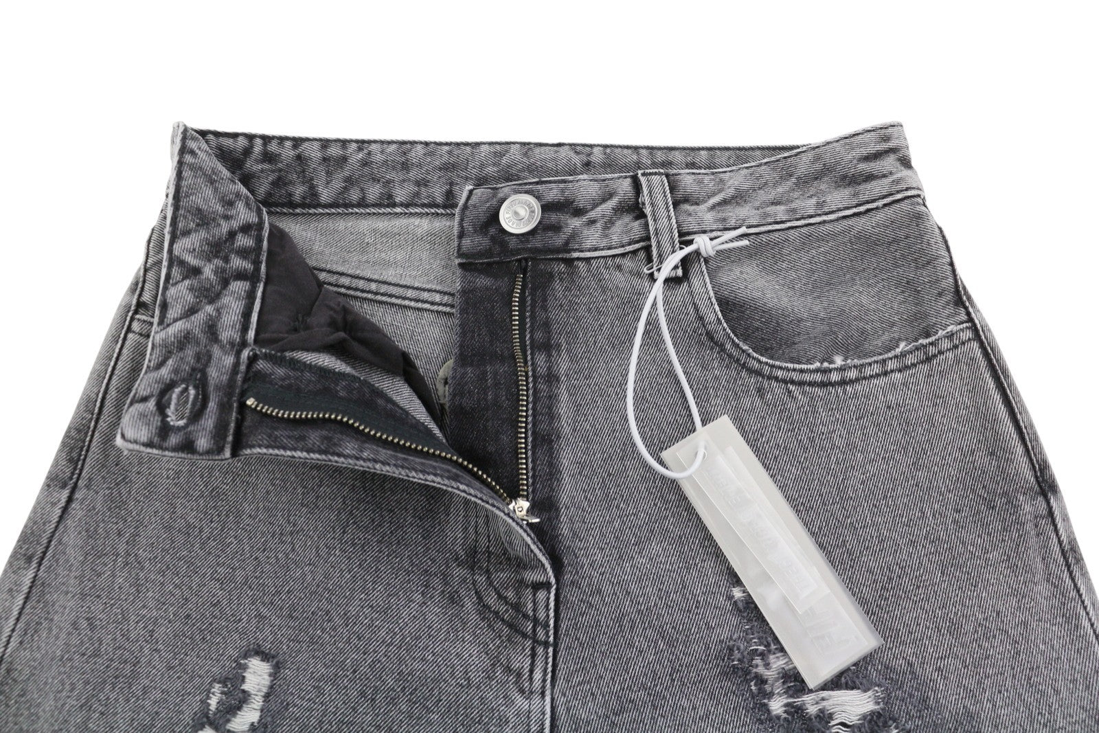 THE GIVING MOVEMENT Fifty Made Women Jeans W26 Grey Distressed Limited Edition