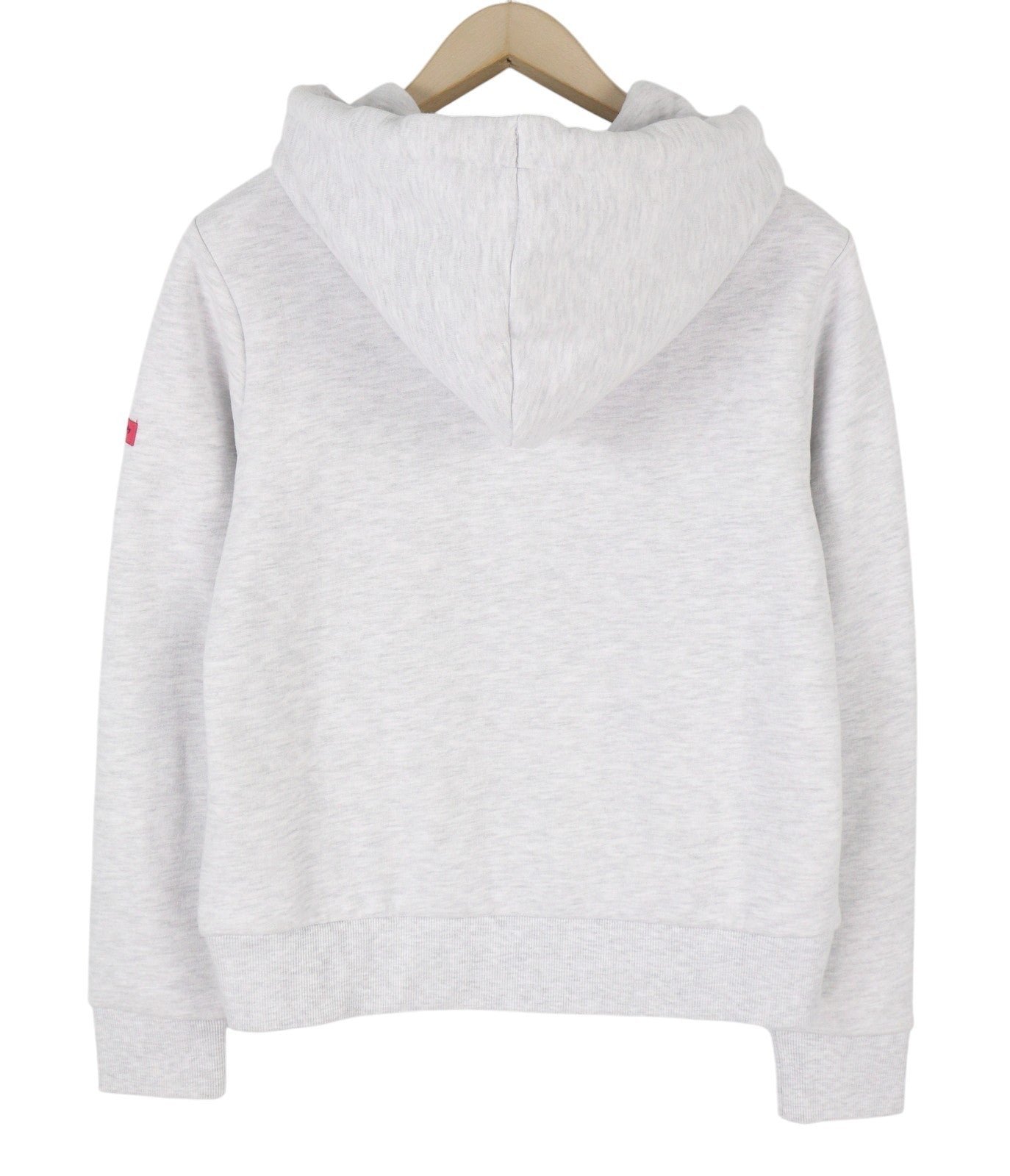 SUPERDRY Neon VL Graphic Women Hoodie EU38 Grey Melange Kangaroo Pull On