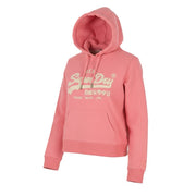 SUPERDRY Embroidered VL Graphic Women Hoodie EU38 Pink Melange Kangaroo