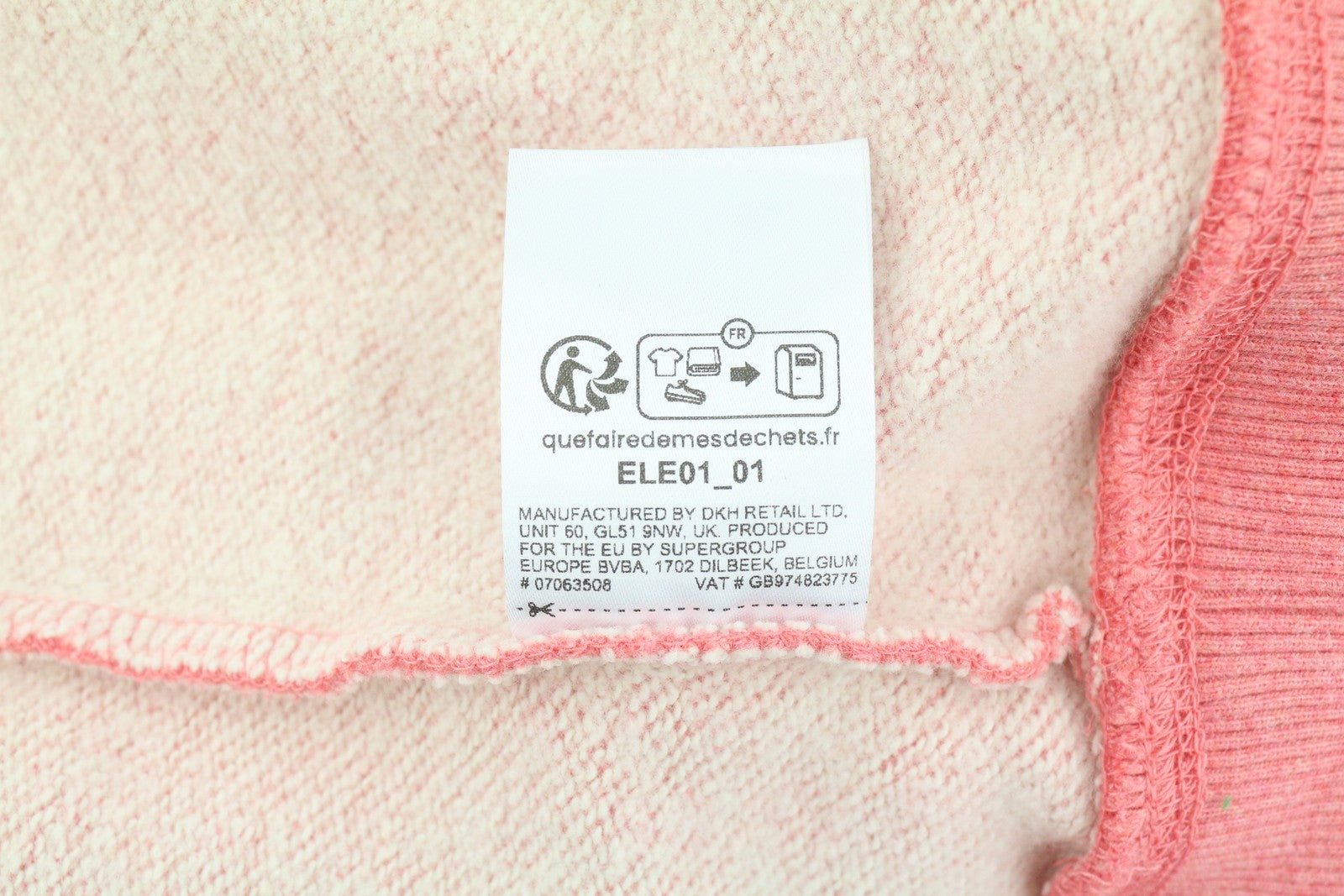 SUPERDRY Embroidered VL Graphic Women Hoodie EU38 Pink Melange Kangaroo