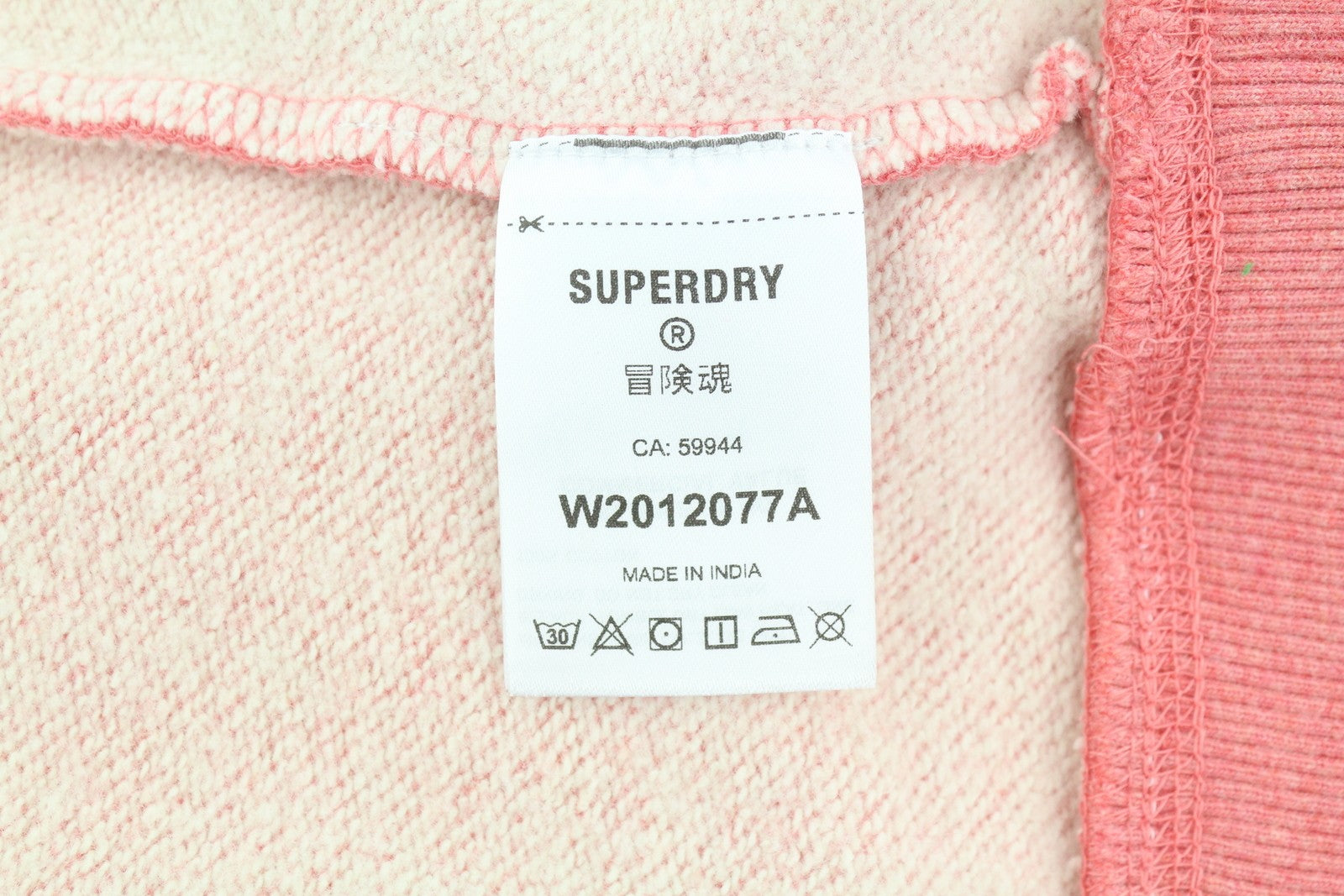 SUPERDRY Embroidered VL Graphic Women Hoodie EU38 Pink Melange Kangaroo