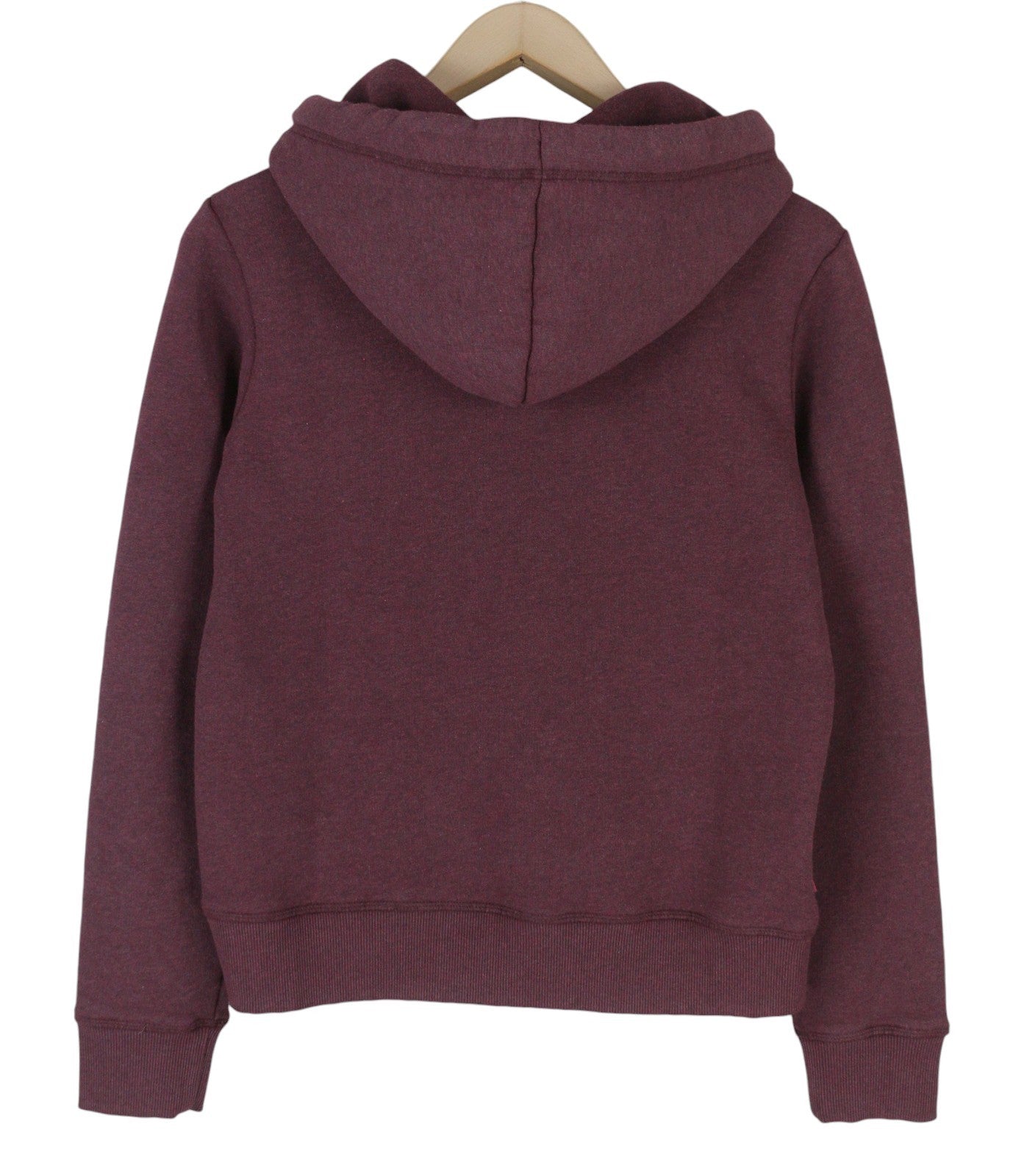 SUPERDRY Chenille VL Graphic Women Hoodie EU38 Burgundy Kangaroo Pull On