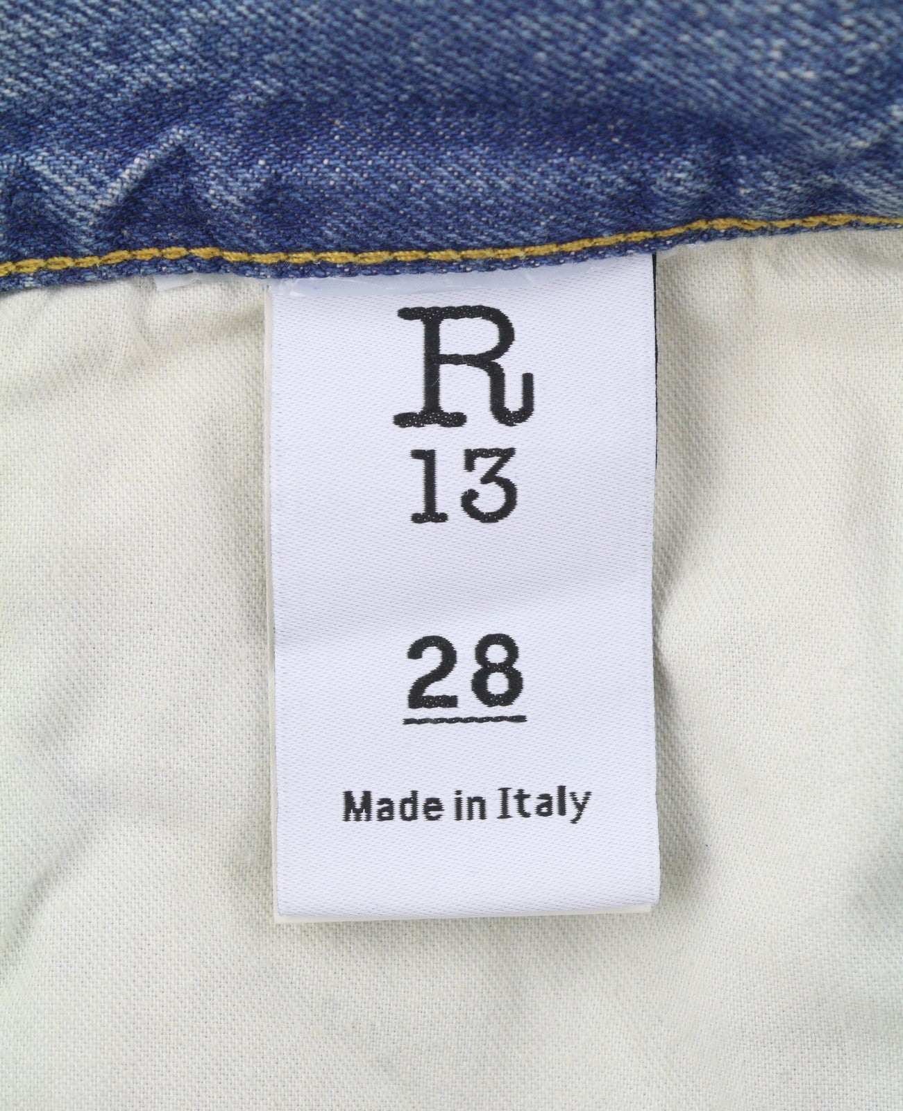 R13 Venti Women Jeans 28 Veiled Blue Whiskers Faded Baggy Low Rise