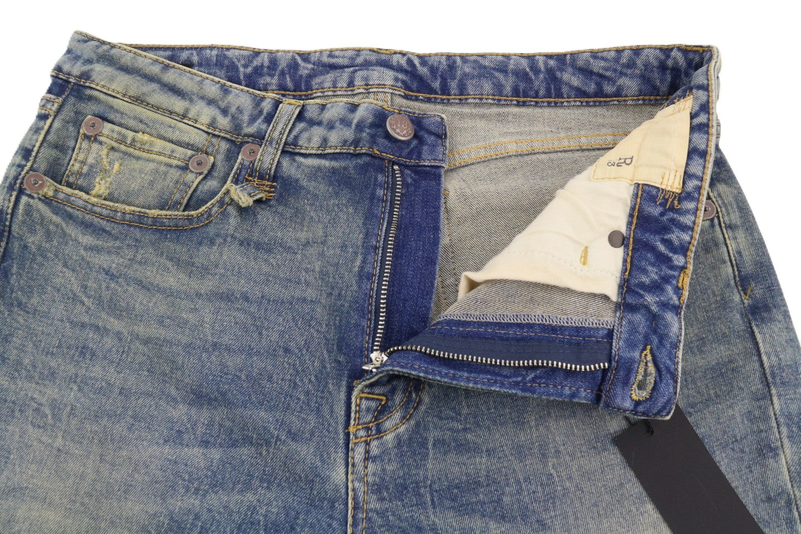 R13 Kick Fit Women Jeans 30 Kelly Stretch Flare Cropped Blue FW25 RRP699