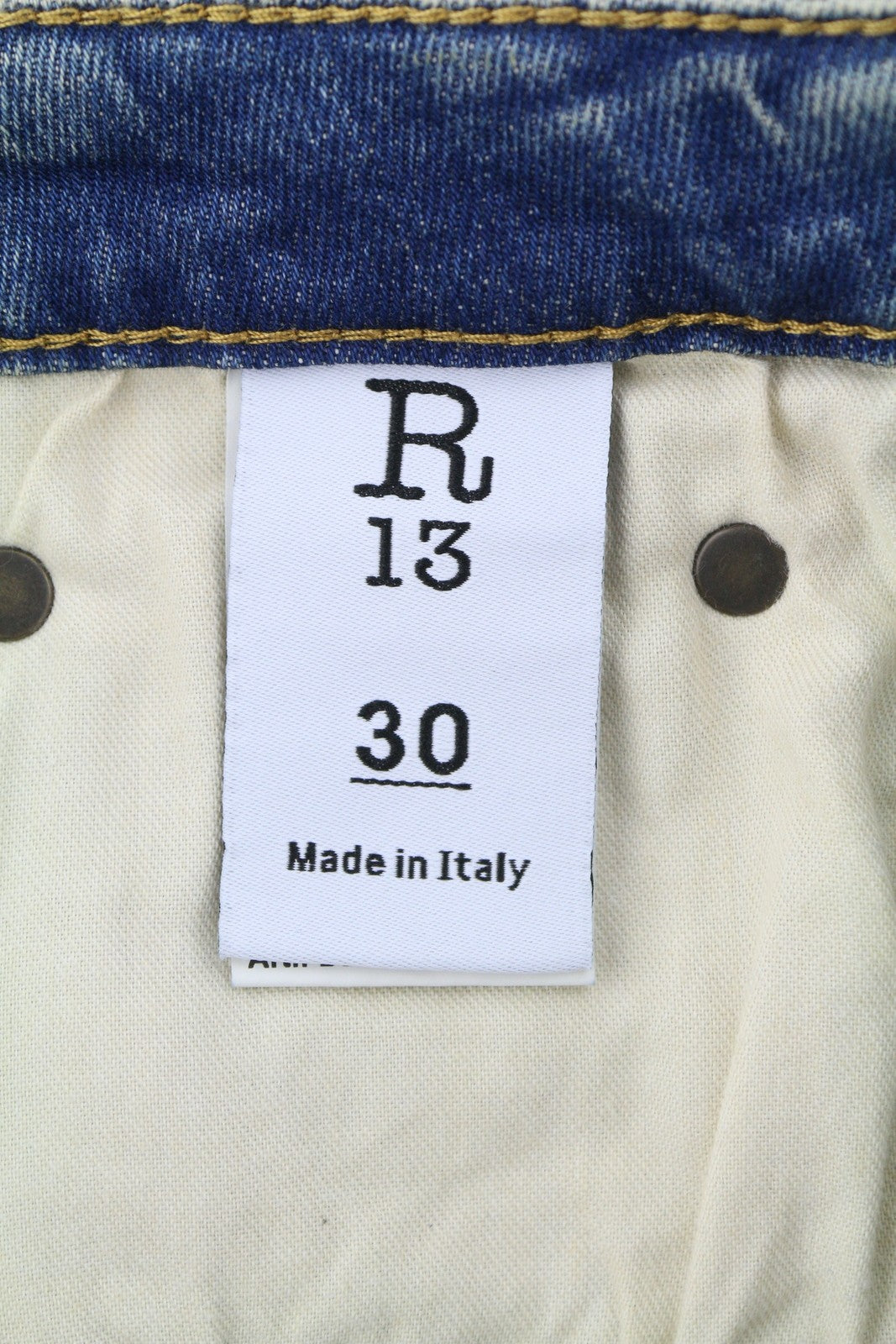 R13 Kick Fit Women Jeans 30 Kelly Stretch Flare Cropped Blue FW25 RRP699