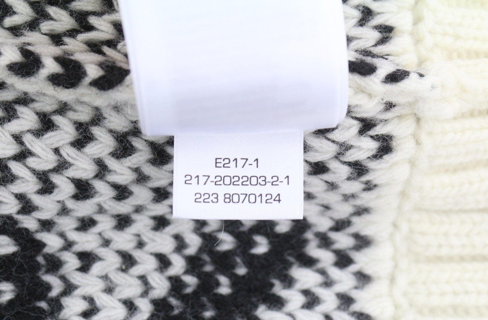GANT Houndstooth Rollneck Men Jumper XL Cream Wool Knit