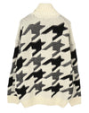 Jumper Houndstooth Rollneck